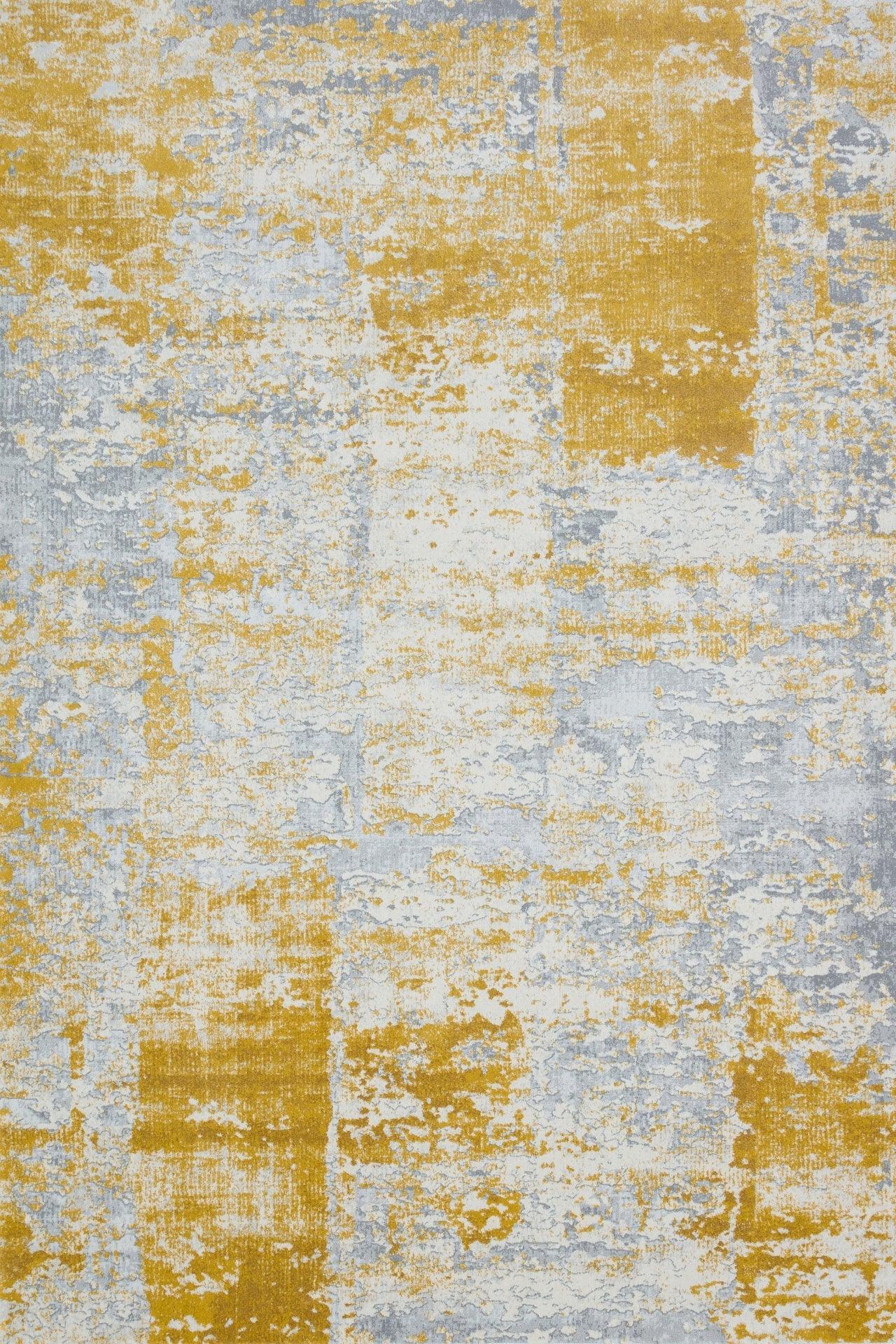 Gold Gri Eskitme Modern Halı - Yıkanabilir - Kaymaz Taban - Pati Dostu