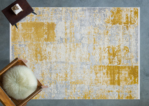 Gri Soyut Modern Etnik Desenli Halı  | Makinada Yıkanabilir | Hav Toz Vermez | Leke Tutmayan | Kaymaz Taban | Dijital Makine Baskı | Salon Yolluk Mutfak Halısı