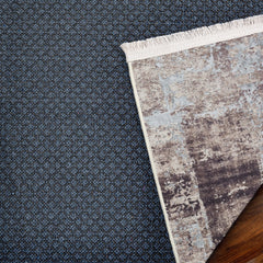 Kahverengi Modern Modern Etnik Desenli Halı  | Makinada Yıkanabilir | Hav Toz Vermez | Leke Tutmayan | Kaymaz Taban | Dijital Makine Baskı | Salon Yolluk Mutfak Halısı