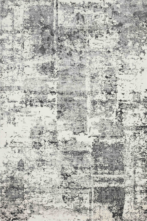 Gri Modern Modern Etnik Desenli Halı  | Makinada Yıkanabilir | Hav Toz Vermez | Leke Tutmayan | Kaymaz Taban | Dijital Makine Baskı | Salon Yolluk Mutfak Halısı