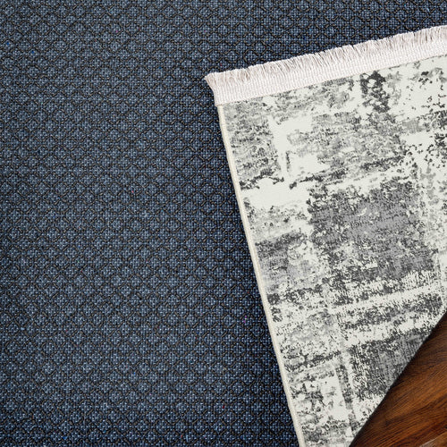 Gri Modern Modern Etnik Desenli Halı  | Makinada Yıkanabilir | Hav Toz Vermez | Leke Tutmayan | Kaymaz Taban | Dijital Makine Baskı | Salon Yolluk Mutfak Halısı