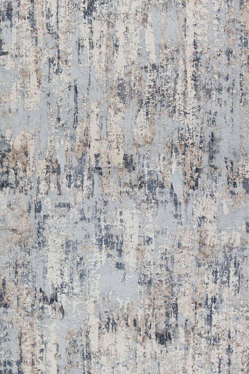 Mavi Soyut Modern Etnik Desenli Halı  | Makinada Yıkanabilir | Hav Toz Vermez | Leke Tutmayan | Kaymaz Taban | Dijital Makine Baskı | Salon Yolluk Mutfak Halısı