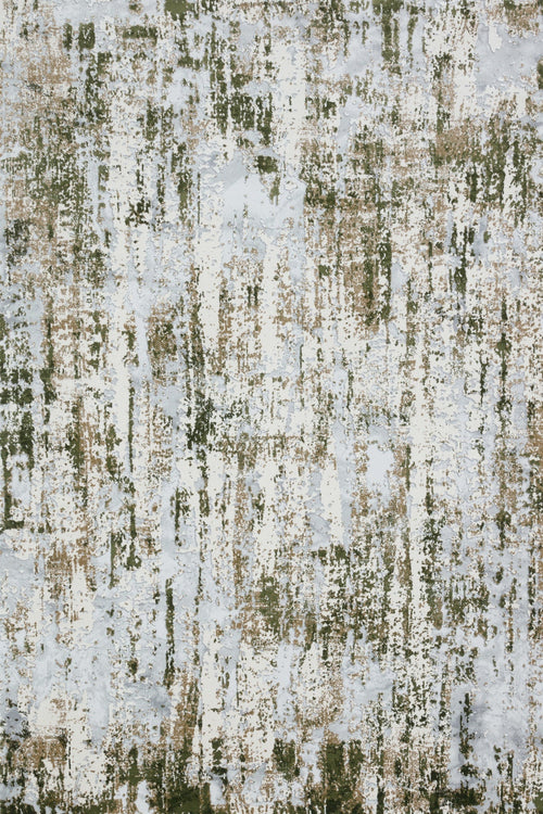 Yeşil Modern Modern Etnik Desenli Halı  | Makinada Yıkanabilir | Hav Toz Vermez | Leke Tutmayan | Kaymaz Taban | Dijital Makine Baskı | Salon Yolluk Mutfak Halısı