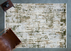 Yeşil Modern Modern Etnik Desenli Halı  | Makinada Yıkanabilir | Hav Toz Vermez | Leke Tutmayan | Kaymaz Taban | Dijital Makine Baskı | Salon Yolluk Mutfak Halısı