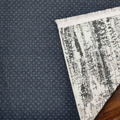 Siyah Modern Modern Etnik Desenli Halı  | Makinada Yıkanabilir | Hav Toz Vermez | Leke Tutmayan | Kaymaz Taban | Dijital Makine Baskı | Salon Yolluk Mutfak Halısı