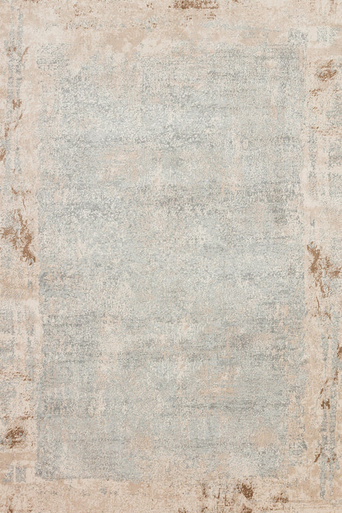 Bej Soyut Modern Etnik Desenli Halı  | Makinada Yıkanabilir | Hav Toz Vermez | Leke Tutmayan | Kaymaz Taban | Dijital Makine Baskı | Salon Yolluk Mutfak Halısı