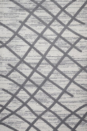 Antrasit Gri Geometrik Minimalist Halı - Yıkanabilir - Kaymaz Taban - Pati Dostu