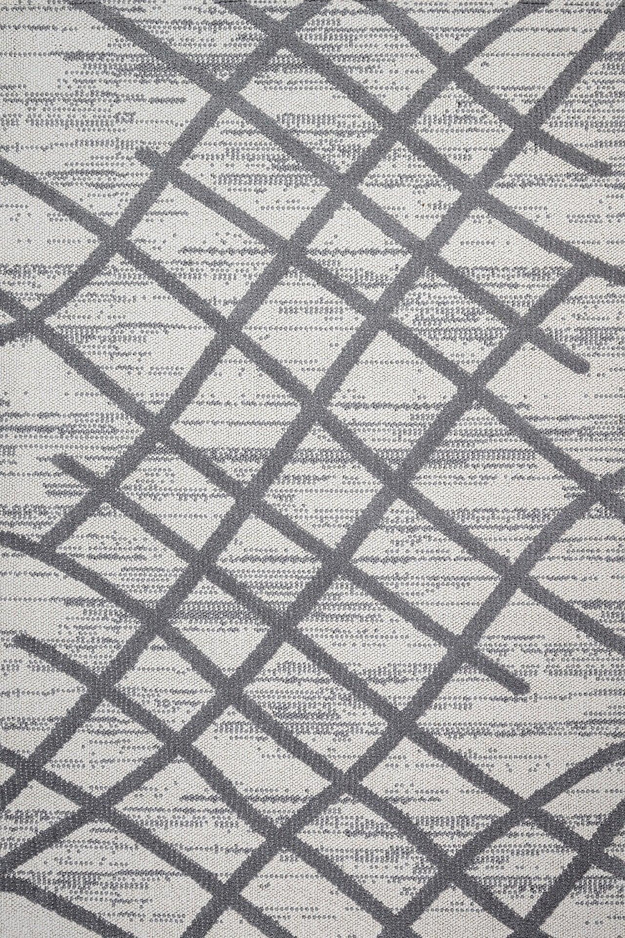 Antrasit Gri Geometrik Minimalist Halı - Yıkanabilir - Kaymaz Taban - Pati Dostu