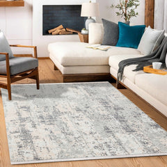 Gri Modern Modern Etnik Desenli Halı  | Makinada Yıkanabilir | Hav Toz Vermez | Leke Tutmayan | Kaymaz Taban | Dijital Makine Baskı | Salon Yolluk Mutfak Halısı