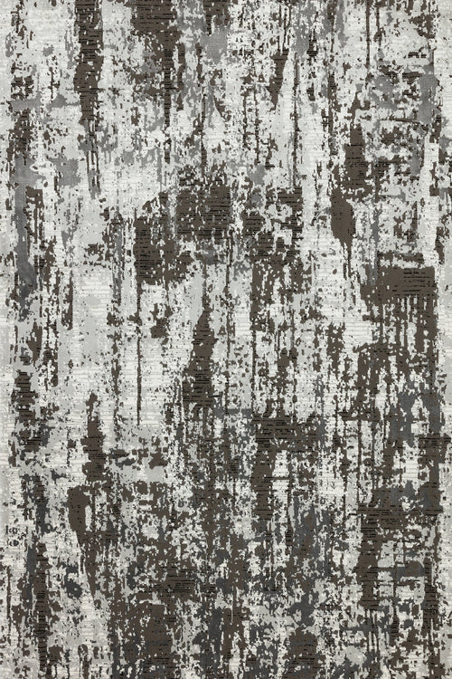 Antrasit Modern Modern Etnik Desenli Halı  | Makinada Yıkanabilir | Hav Toz Vermez | Leke Tutmayan | Kaymaz Taban | Dijital Makine Baskı | Salon Yolluk Mutfak Halısı