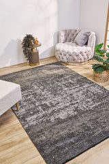 Tavle Grey Anthracite Abstract Pattern Modern Living Room Rug