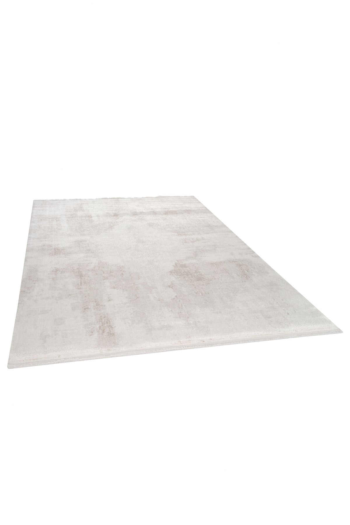 Nivra Tapis blanc et beige moderne à motif abstrait, tissé à la machine – vue détaillée