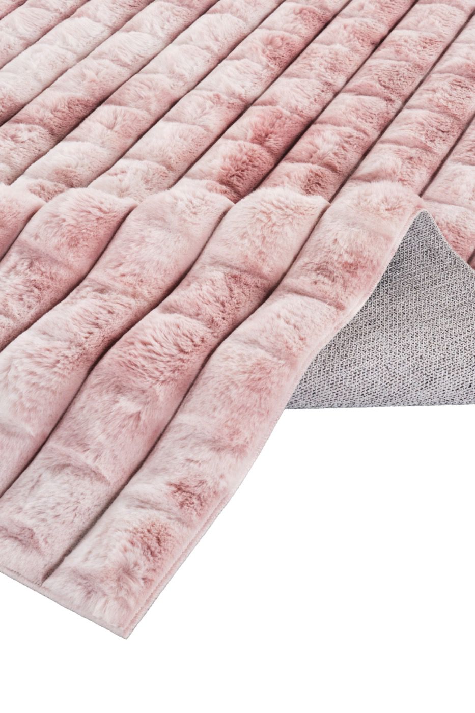 Pivra Pembe Gri Düz Kabartmalı Modern Dekoratif Halı