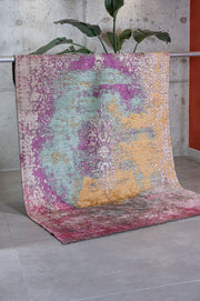 Flura Çok Renkli Soyut Desenli Modern Makine Halısı – doku yakın çekim
