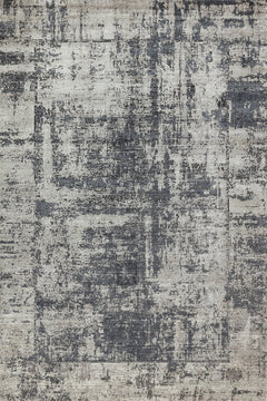 Gri Soyut Modern Etnik Desenli Halı  | Makinada Yıkanabilir | Hav Toz Vermez | Leke Tutmayan | Kaymaz Taban | Dijital Makine Baskı | Salon Yolluk Mutfak Halısı