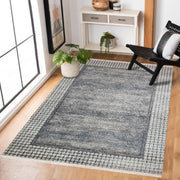 Gri Çerçeveli Modern Etnik Desenli Halı  | Makinada Yıkanabilir | Hav Toz Vermez | Leke Tutmayan | Kaymaz Taban | Dijital Makine Baskı | Salon Yolluk Mutfak Halısı