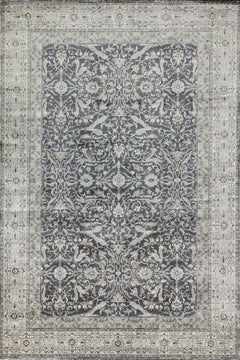 Gri Göbekli Modern Etnik Desenli Halı  | Makinada Yıkanabilir | Hav Toz Vermez | Leke Tutmayan | Kaymaz Taban | Dijital Makine Baskı | Salon Yolluk Mutfak Halısı