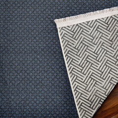 Gri Düz Modern Etnik Desenli Halı  | Makinada Yıkanabilir | Hav Toz Vermez | Leke Tutmayan | Kaymaz Taban | Dijital Makine Baskı | Salon Yolluk Mutfak Halısı