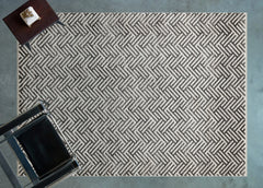 Gri Düz Modern Etnik Desenli Halı  | Makinada Yıkanabilir | Hav Toz Vermez | Leke Tutmayan | Kaymaz Taban | Dijital Makine Baskı | Salon Yolluk Mutfak Halısı