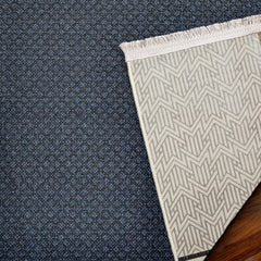 Krem Çerçeveli Modern Etnik Desenli Halı  | Makinada Yıkanabilir | Hav Toz Vermez | Leke Tutmayan | Kaymaz Taban | Dijital Makine Baskı | Salon Yolluk Mutfak Halısı