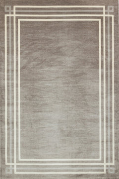 Vizon Çerçeveli Modern Etnik Desenli Halı  | Makinada Yıkanabilir | Hav Toz Vermez | Leke Tutmayan | Kaymaz Taban | Dijital Makine Baskı | Salon Yolluk Mutfak Halısı