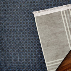 Vizon Çerçeveli Modern Etnik Desenli Halı  | Makinada Yıkanabilir | Hav Toz Vermez | Leke Tutmayan | Kaymaz Taban | Dijital Makine Baskı | Salon Yolluk Mutfak Halısı