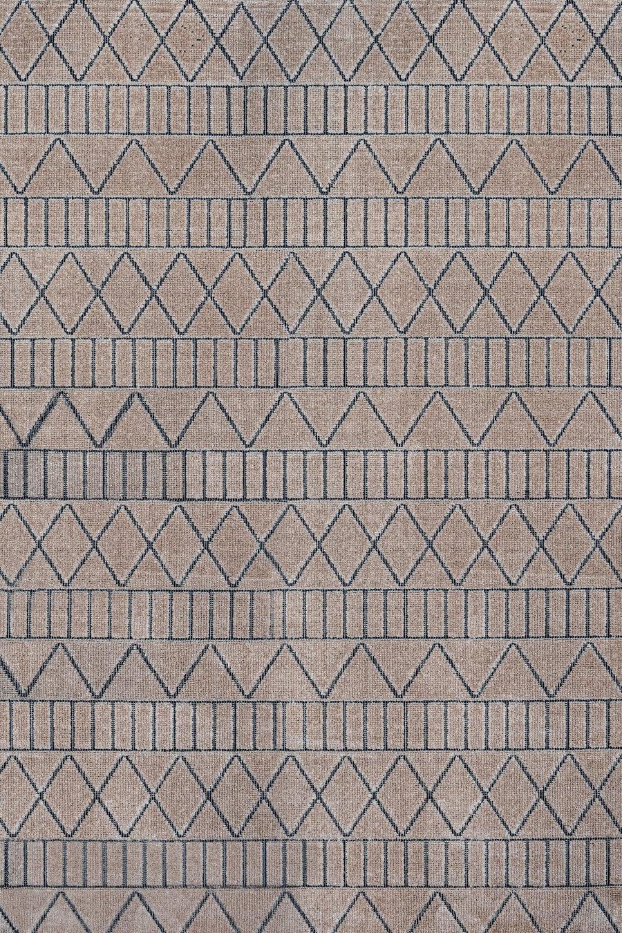 Antrasit Gri Baklava Geometrik Halı - Yıkanabilir - Kaymaz Taban - Pati Dostu