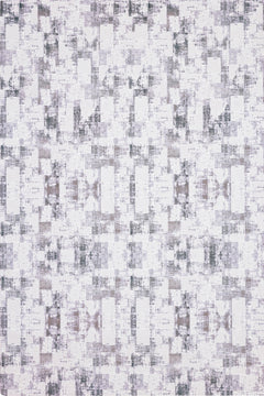 Krem Soyut Modern Etnik Desenli Halı  | Makinada Yıkanabilir | Hav Toz Vermez | Leke Tutmayan | Kaymaz Taban | Dijital Makine Baskı | Salon Yolluk Mutfak Halısı