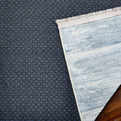 Beyaz Soyut Modern Etnik Desenli Halı  | Makinada Yıkanabilir | Hav Toz Vermez | Leke Tutmayan | Kaymaz Taban | Dijital Makine Baskı | Salon Yolluk Mutfak Halısı