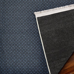 Antrasit Düz Modern Etnik Desenli Halı  | Makinada Yıkanabilir | Hav Toz Vermez | Leke Tutmayan | Kaymaz Taban | Dijital Makine Baskı | Salon Yolluk Mutfak Halısı