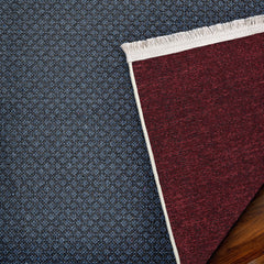 Kırmızı Düz Modern Etnik Desenli Halı  | Makinada Yıkanabilir | Hav Toz Vermez | Leke Tutmayan | Kaymaz Taban | Dijital Makine Baskı | Salon Yolluk Mutfak Halısı