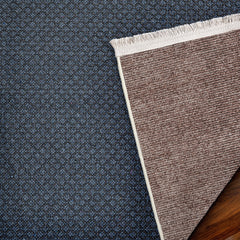 Mürdüm Düz Modern Etnik Desenli Halı  | Makinada Yıkanabilir | Hav Toz Vermez | Leke Tutmayan | Kaymaz Taban | Dijital Makine Baskı | Salon Yolluk Mutfak Halısı