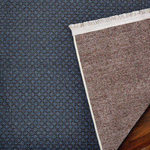 Mürdüm Düz Modern Etnik Desenli Halı  | Makinada Yıkanabilir | Hav Toz Vermez | Leke Tutmayan | Kaymaz Taban | Dijital Makine Baskı | Salon Yolluk Mutfak Halısı