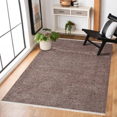 Mürdüm Düz Modern Etnik Desenli Halı  | Makinada Yıkanabilir | Hav Toz Vermez | Leke Tutmayan | Kaymaz Taban | Dijital Makine Baskı | Salon Yolluk Mutfak Halısı