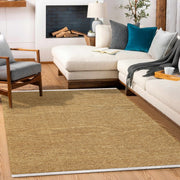 Sarı Düz Modern Etnik Desenli Halı  | Makinada Yıkanabilir | Hav Toz Vermez | Leke Tutmayan | Kaymaz Taban | Dijital Makine Baskı | Salon Yolluk Mutfak Halısı