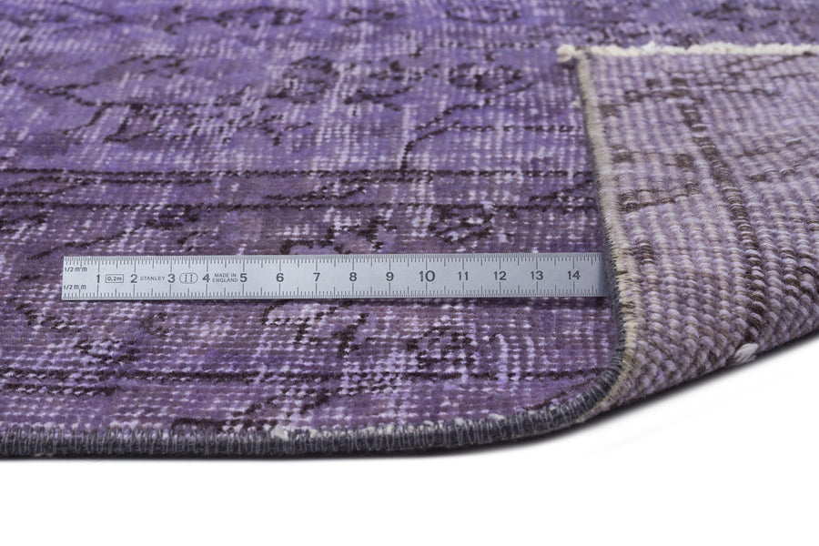Tirena Mor ve Gri Soyut Desenli El Dokuma Halı 154x266 cm – detay görünümü