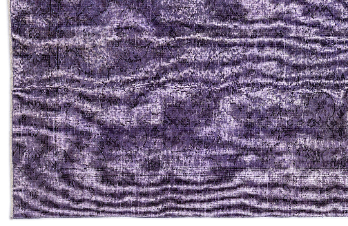 Tirena Mor ve Gri Soyut Desenli El Dokuma Halı 154x266 cm – detay görünümü