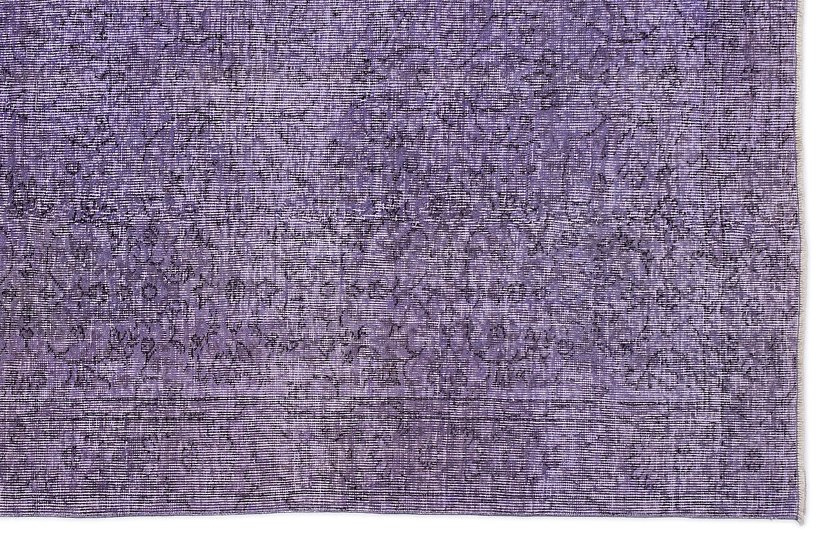 Tirena Mor ve Gri Soyut Desenli El Dokuma Halı 154x266 cm – detay görünümü