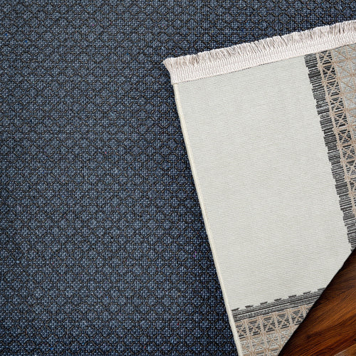 Gri Çerçeveli Modern Etnik Desenli Halı  | Makinada Yıkanabilir | Hav Toz Vermez | Leke Tutmayan | Kaymaz Taban | Dijital Makine Baskı | Salon Yolluk Mutfak Halısı