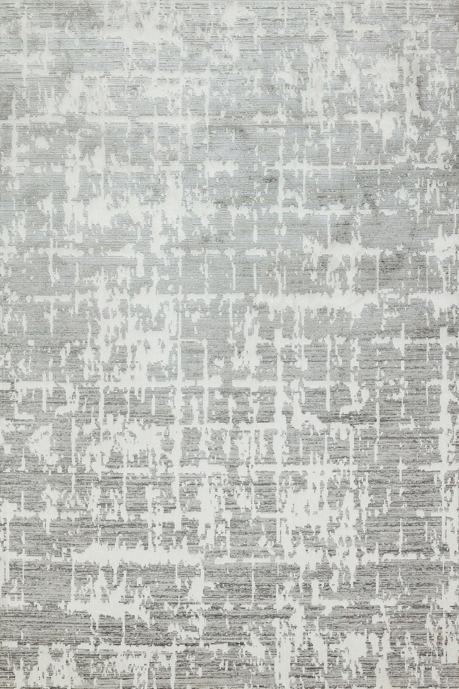 Modern Abstract Area Rug in Light Grey and White – in the hallway