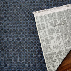 Gri Soyut Modern Etnik Desenli Halı  | Makinada Yıkanabilir | Hav Toz Vermez | Leke Tutmayan | Kaymaz Taban | Dijital Makine Baskı | Salon Yolluk Mutfak Halısı