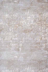 Abstrakter Teppich in Hellgrau und Taupe