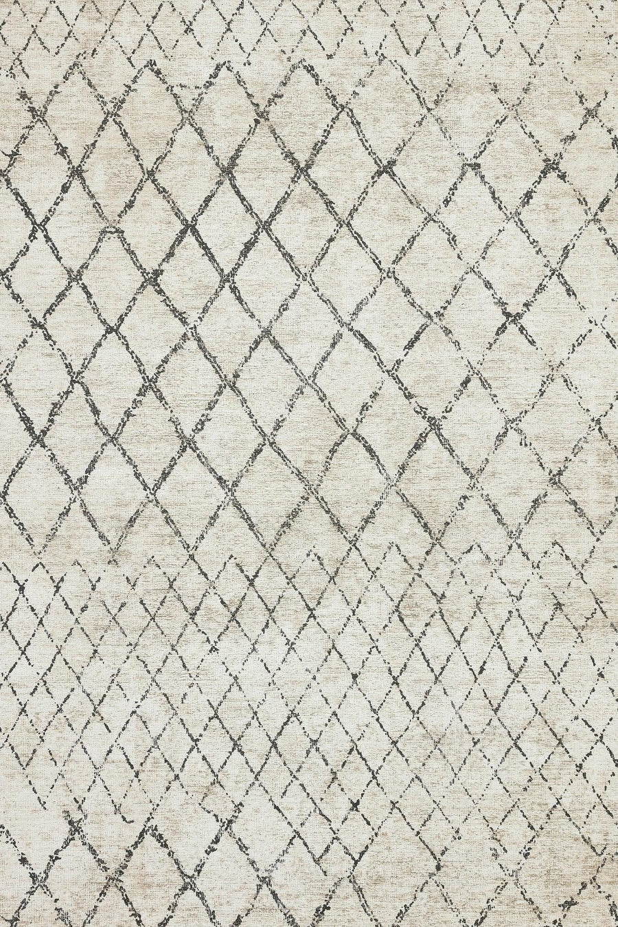 Modern Cream and Grey Geometric Area Rug – in the living room