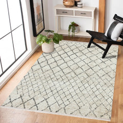 Krem Geometrik Modern Etnik Desenli Halı  | Makinada Yıkanabilir | Hav Toz Vermez | Leke Tutmayan | Kaymaz Taban | Dijital Makine Baskı | Salon Yolluk Mutfak Halısı