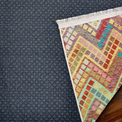 Renkli Geometrik Modern Etnik Desenli Halı  | Makinada Yıkanabilir | Hav Toz Vermez | Leke Tutmayan | Kaymaz Taban | Dijital Makine Baskı | Salon Yolluk Mutfak Halısı