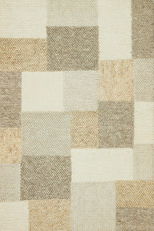 Krem Patchwork Modern Etnik Desenli Halı  | Makinada Yıkanabilir | Hav Toz Vermez | Leke Tutmayan | Kaymaz Taban | Dijital Makine Baskı | Salon Yolluk Mutfak Halısı