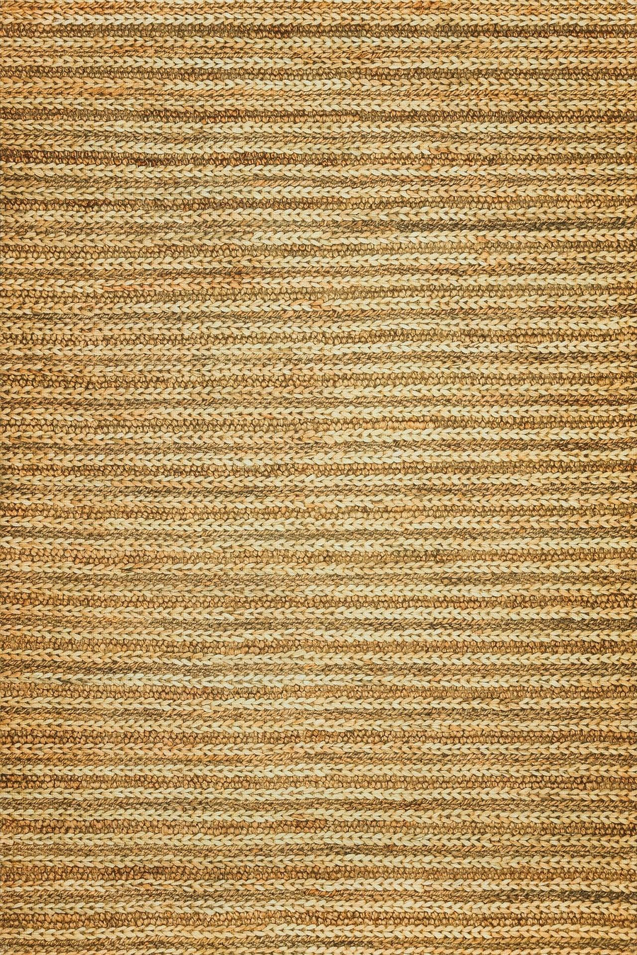 Gestreifter Jute-Teppich in Braun und Beige – andere Ansicht