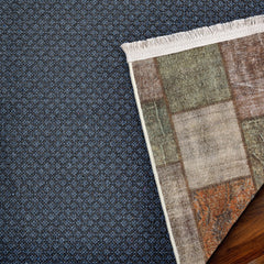 Kahve Patchwork Modern Etnik Desenli Halı  | Makinada Yıkanabilir | Hav Toz Vermez | Leke Tutmayan | Kaymaz Taban | Dijital Makine Baskı | Salon Yolluk Mutfak Halısı