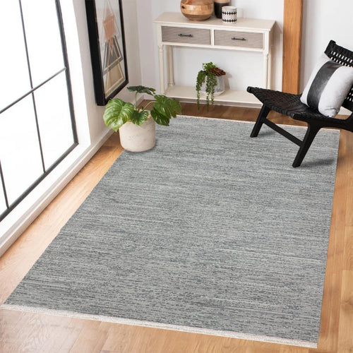 Gri Düz Modern Etnik Desenli Halı  | Makinada Yıkanabilir | Hav Toz Vermez | Leke Tutmayan | Kaymaz Taban | Dijital Makine Baskı | Salon Yolluk Mutfak Halısı