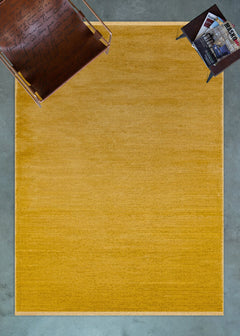 Sarı Düz Modern Etnik Desenli Halı  | Makinada Yıkanabilir | Hav Toz Vermez | Leke Tutmayan | Kaymaz Taban | Dijital Makine Baskı | Salon Yolluk Mutfak Halısı